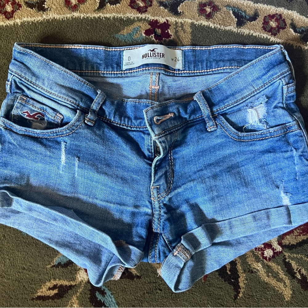 Hollister Women's Light Blue Jean Shorts